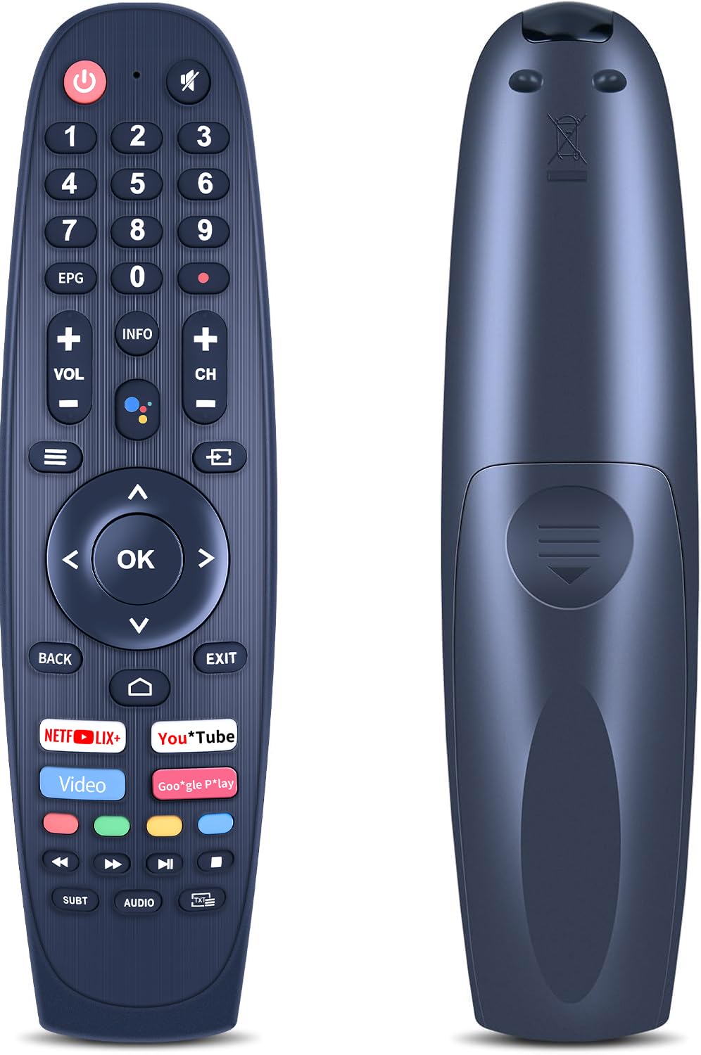 RETROSUN remote front view showing full button layout and easy control