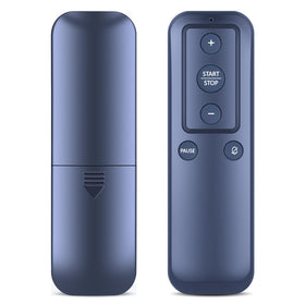 RETROSUN remote front view showing clear buttons and quick control benefits
