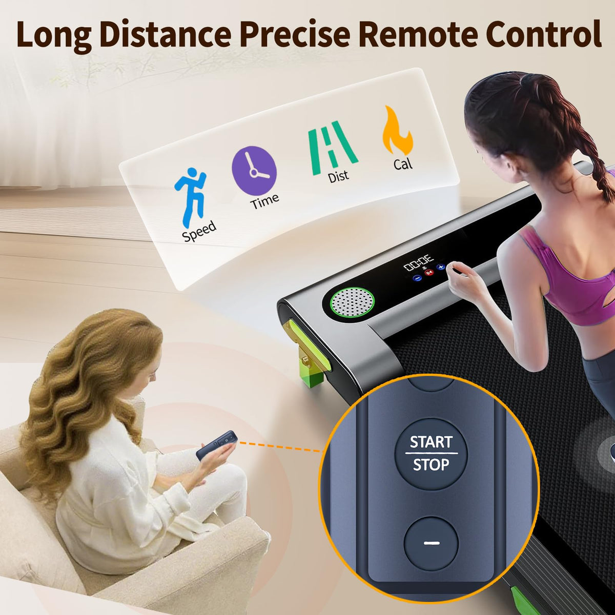 RETROSUN remote in hand to show scale and convenient one-handed operation