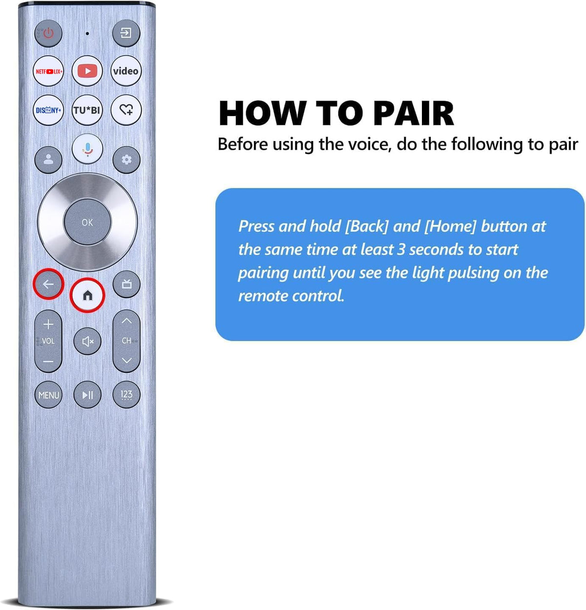 RETROSUN remote held in hand to show comfortable curved grip and fatigue-free use