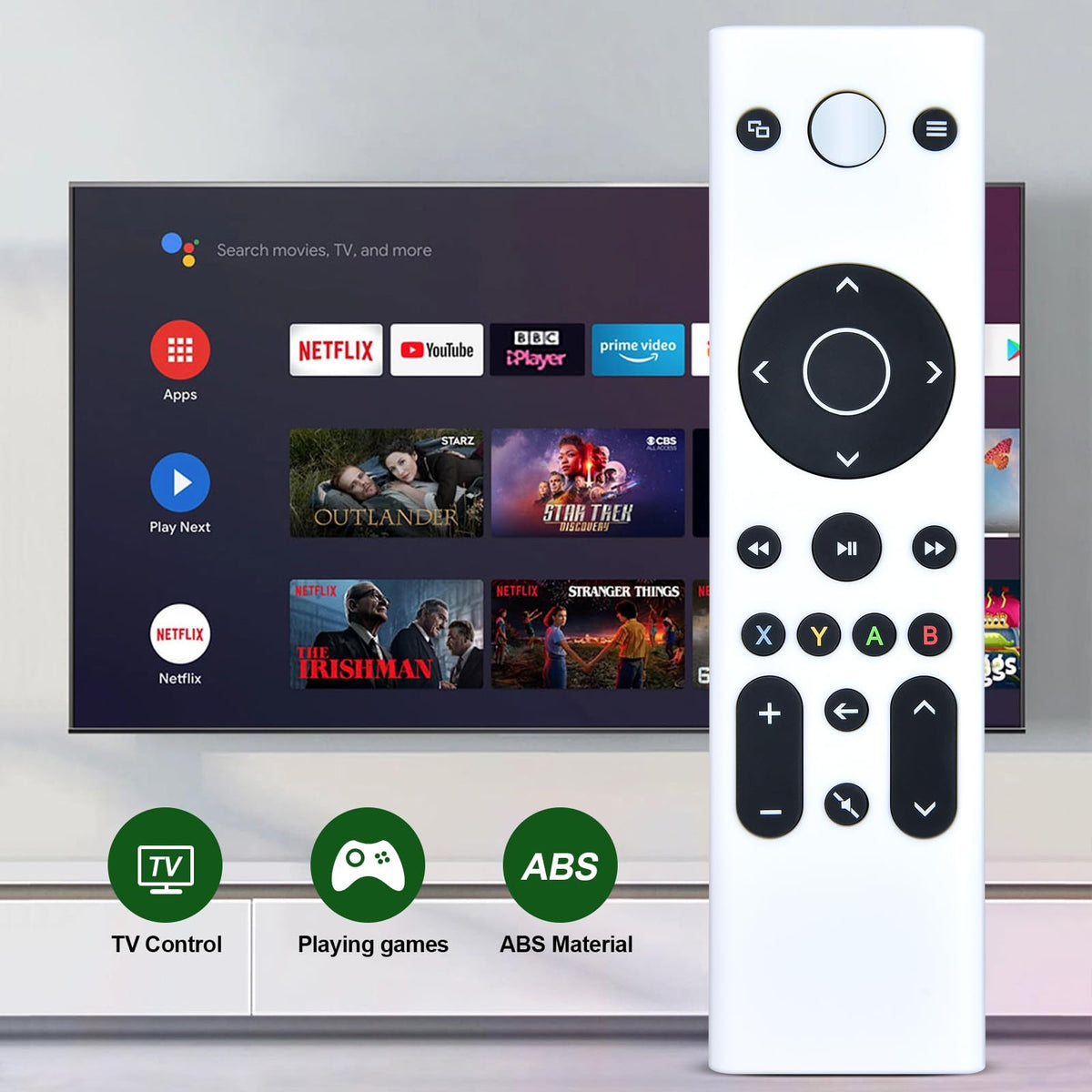 RETROSUN remote held in hand to show size and ergonomic benefit