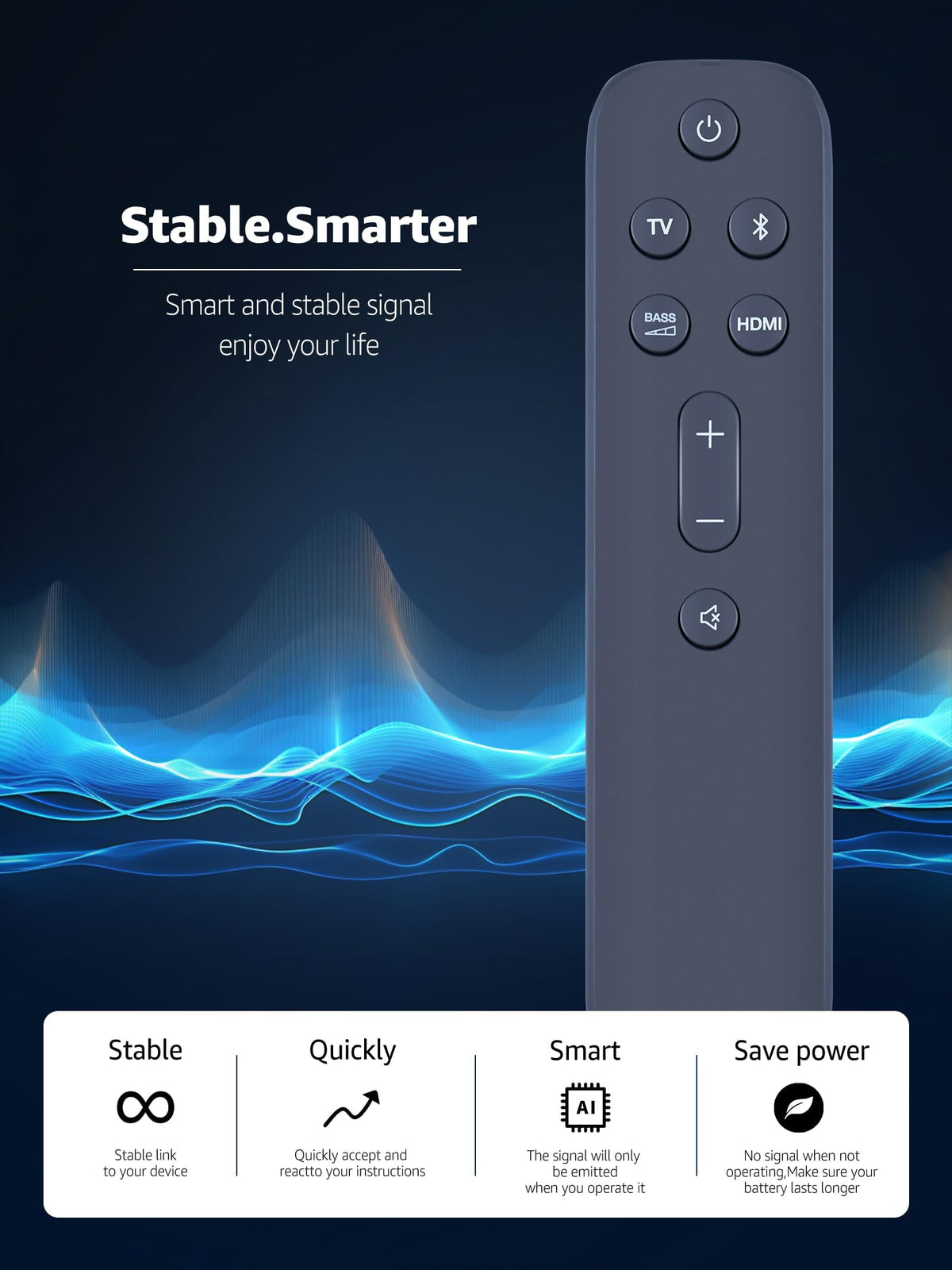 RETROSUN remote pointed at JBL Bar 5.1 showing simple infrared control