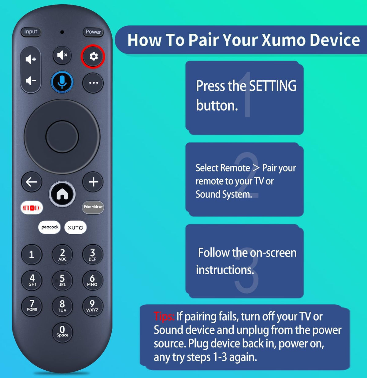 RETROSUN remote in use with Element TV showing seamless streaming control