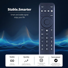 RETROSUN remote pointed at Pioneer TV showing reliable IR responsiveness