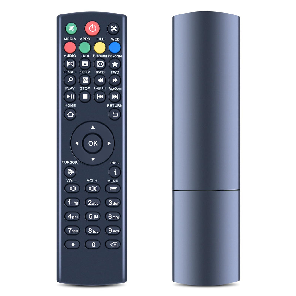 Close-up of RETROSUN replacement remote for Superbox S1, ready to use.
