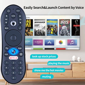 RETROSUN remote microphone button supports easy voice commands for TV.