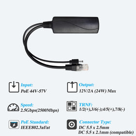 REVODATA RJ45 ports detail showing data and PoE connections for stable network throughput
