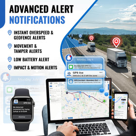 REWIRE SECURITY 104-Pro geofence alerts for ignition and movement events.