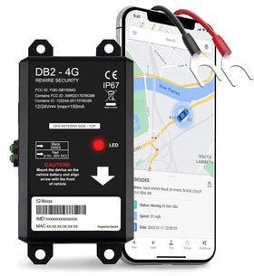 REWIRE SECURITY DB2-4G GPS tracker for car with real-time location updates