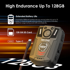 RexingUSA P2 rear LCD display for quick playback and menu access
