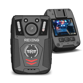 RexingUSA P2 front view showing lens and buttons for easy control