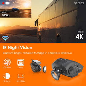 RexingUSA V1P SE GPS Wi-Fi module enables route logging and easy sharing.