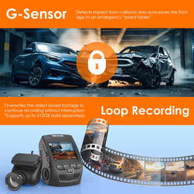 RexingUSA V1P SE loop recording for continuous coverage with auto overwrites.