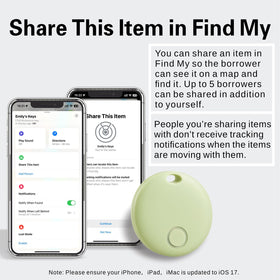 Reyke Air Tracker iPhone Find My tag works with iOS devices for tracking.