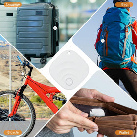 Reyke Android Air Tracker lost mode visualization implies cross-device notifications.