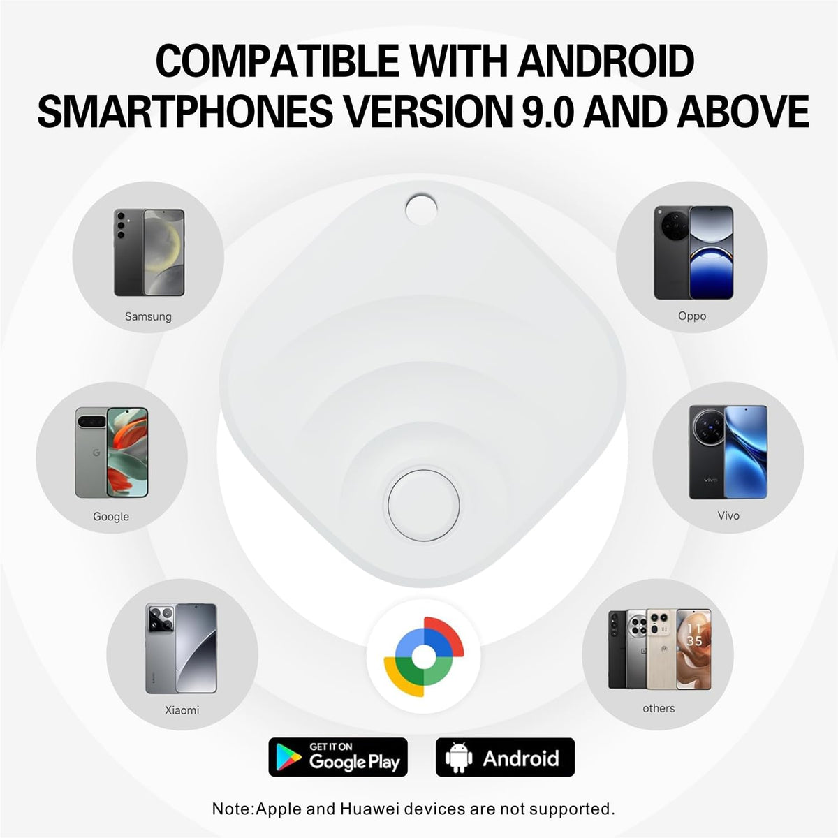 Reyke Android Air Tracker concept picture hints at network-based lost mode alerts.