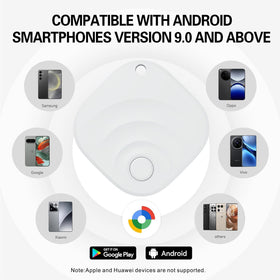 Reyke Android Air Tracker concept picture hints at network-based lost mode alerts.