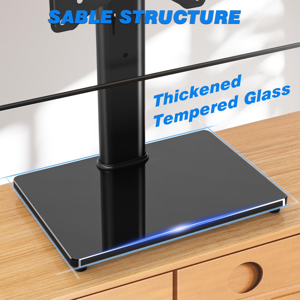 Rfiver anti-slip rubber pads visible under base preventing desk sliding