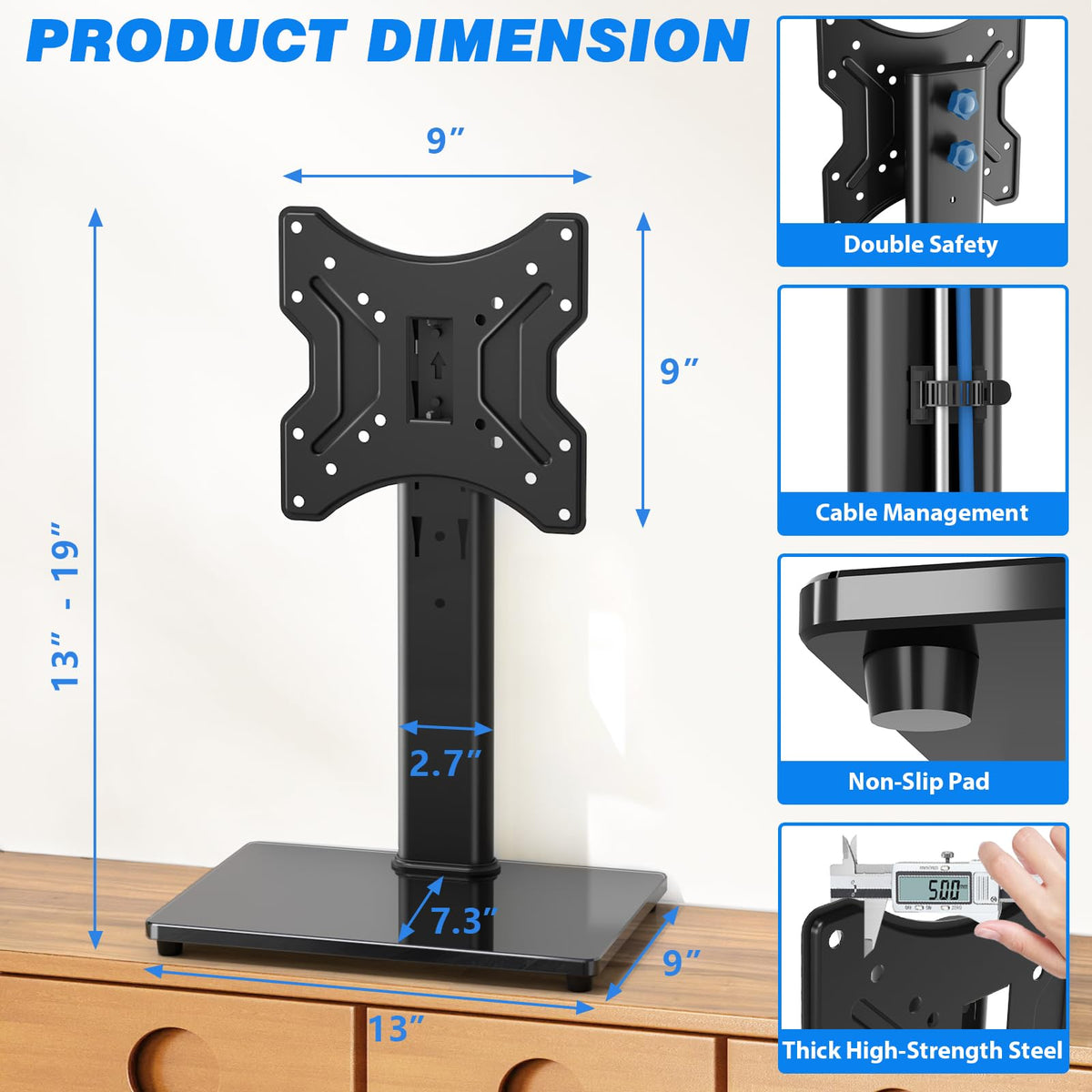 Rfiver cable management clips on post keeping cords organized and hidden