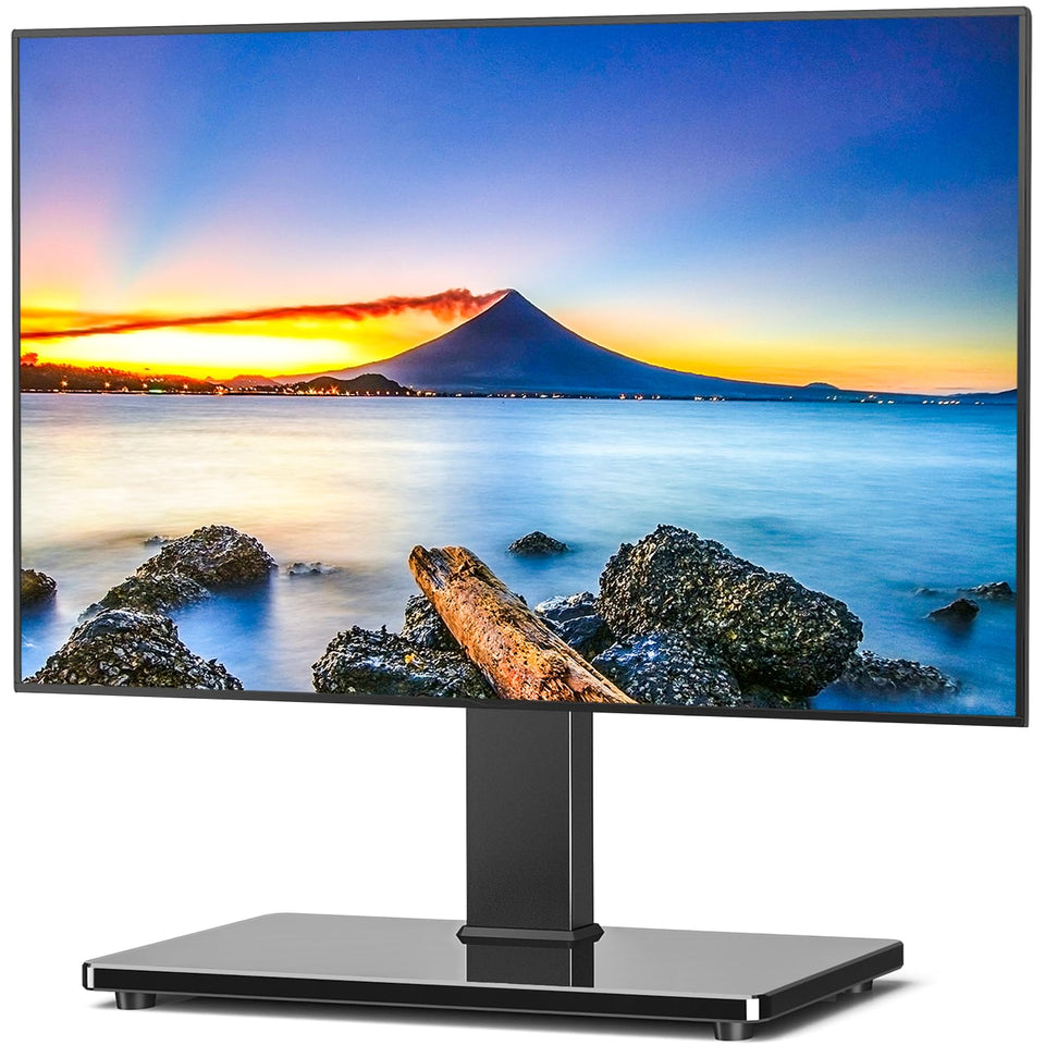 Rfiver front view with TV mounted showing clean profile and secure support