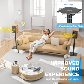 Rfiver heavy-duty glass base adds stability and style.