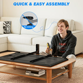Rfiver scale comparison showing TV and stand to confirm fit and proportion