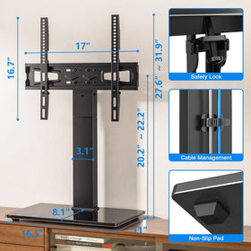 Rfiver under-TV clearance showing space for soundbar and gaming console