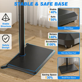 Rfiver reinforced base supports preventing tipping in corner setups.