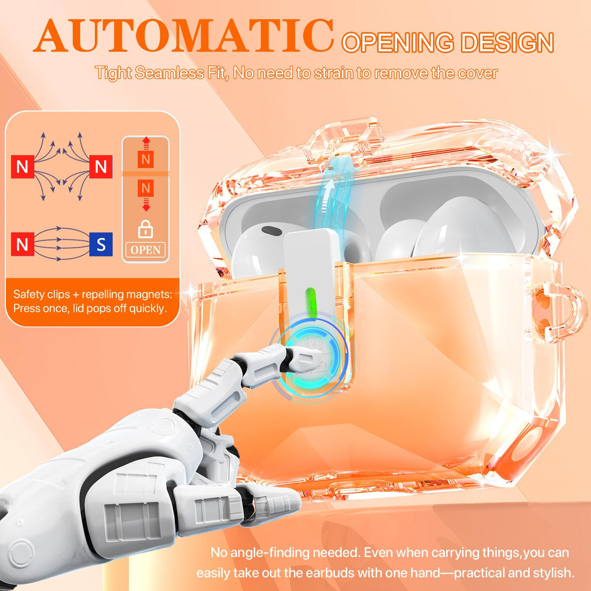 R-fun AirPods Pro 3 Case includes cleaning pen for quick maintenance.
