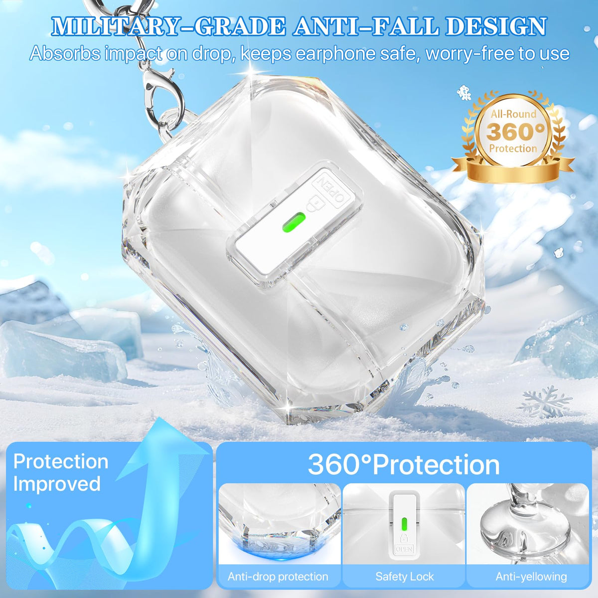 R-fun AirPods Pro 3 case lock design enhancing security