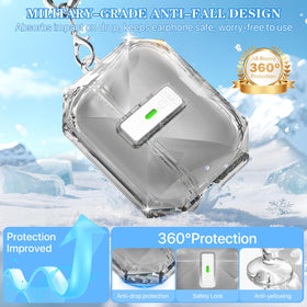 R-fun round keychain adds convenient carry for AirPods Pro 3 case.