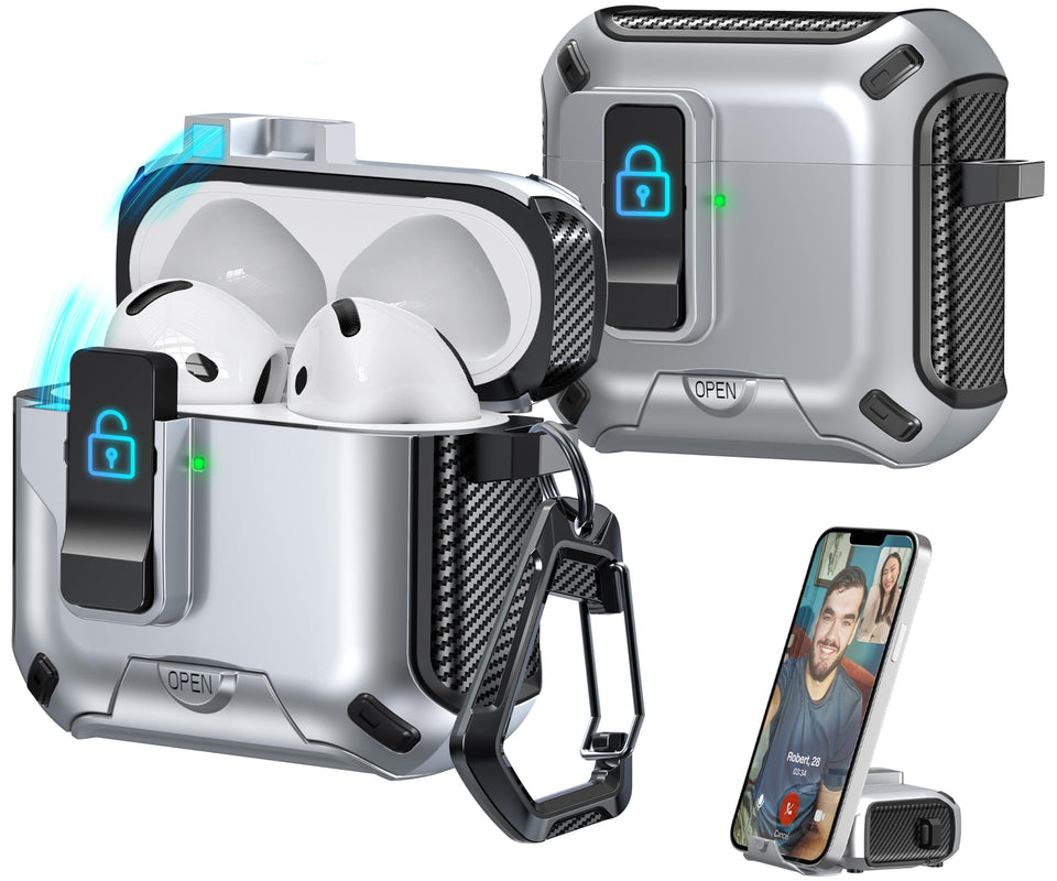 R-fun AirPods 4 case demonstrates compatibility with AirPods 4 and MagSafe charging.