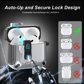 R-fun AirPods 4 case with built-in stand enables hands-free viewing.