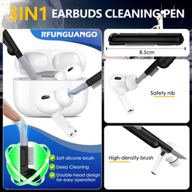 RFUNGUANGO AirPods Pro 2 Case rose includes lanyard hole and keychain for portability.