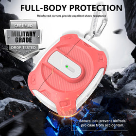 RFUNGUANGO AirPods Pro 2 Case rose features switch design for secure placement.