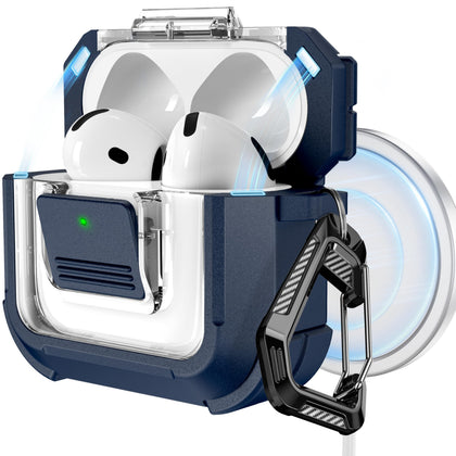 RFUNGUANGO AirPods 4 case with front LED visible for quick status checks.
