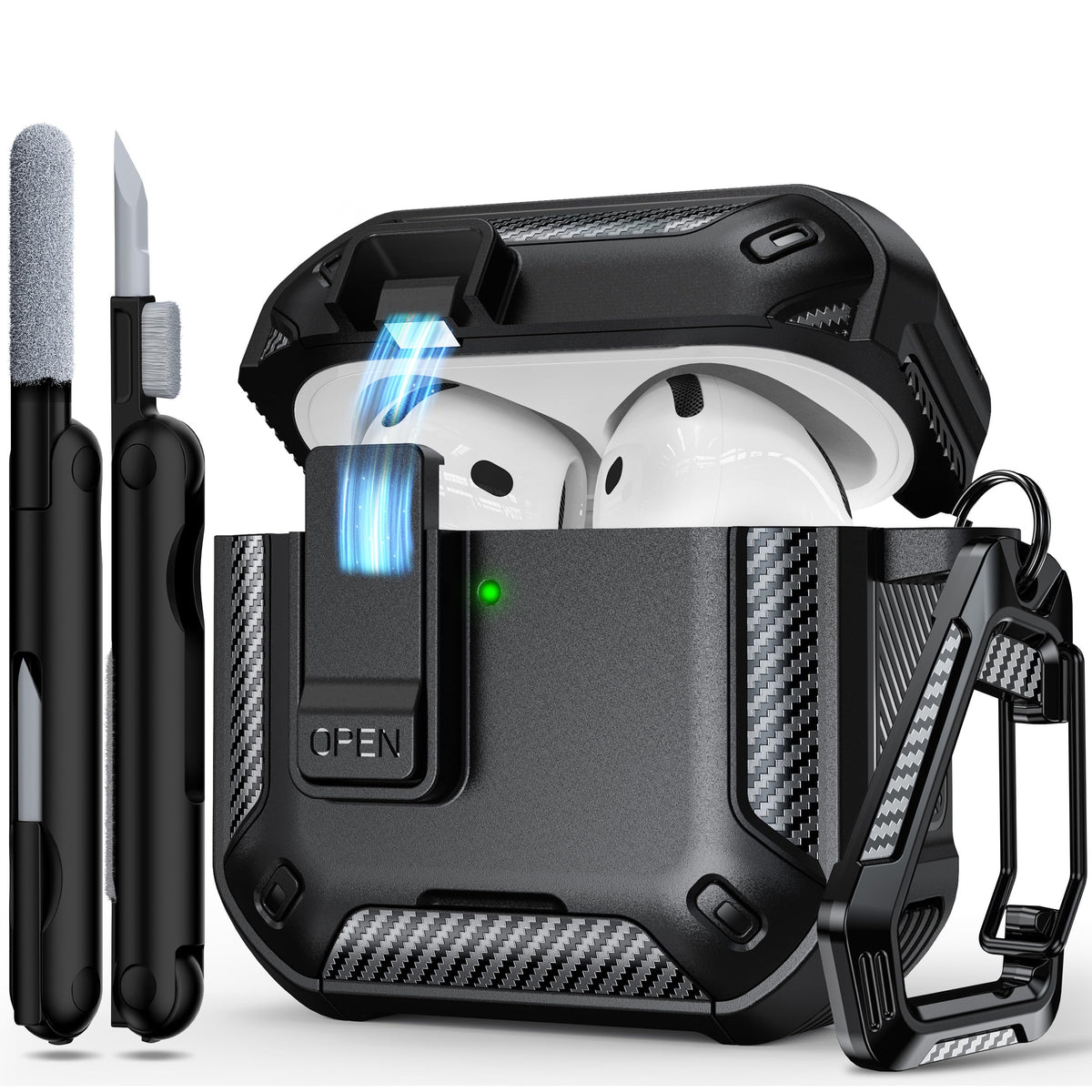 RFUNGUANGO AirPods 4 case front view with protective shell