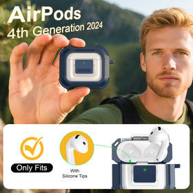 RFUNGUANGO AirPods 4 case with MagSafe compatibility for effortless charging.
