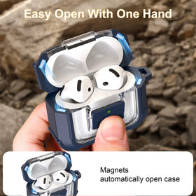 RFUNGUANGO AirPods 4 case rugged forged materials protect against impacts.