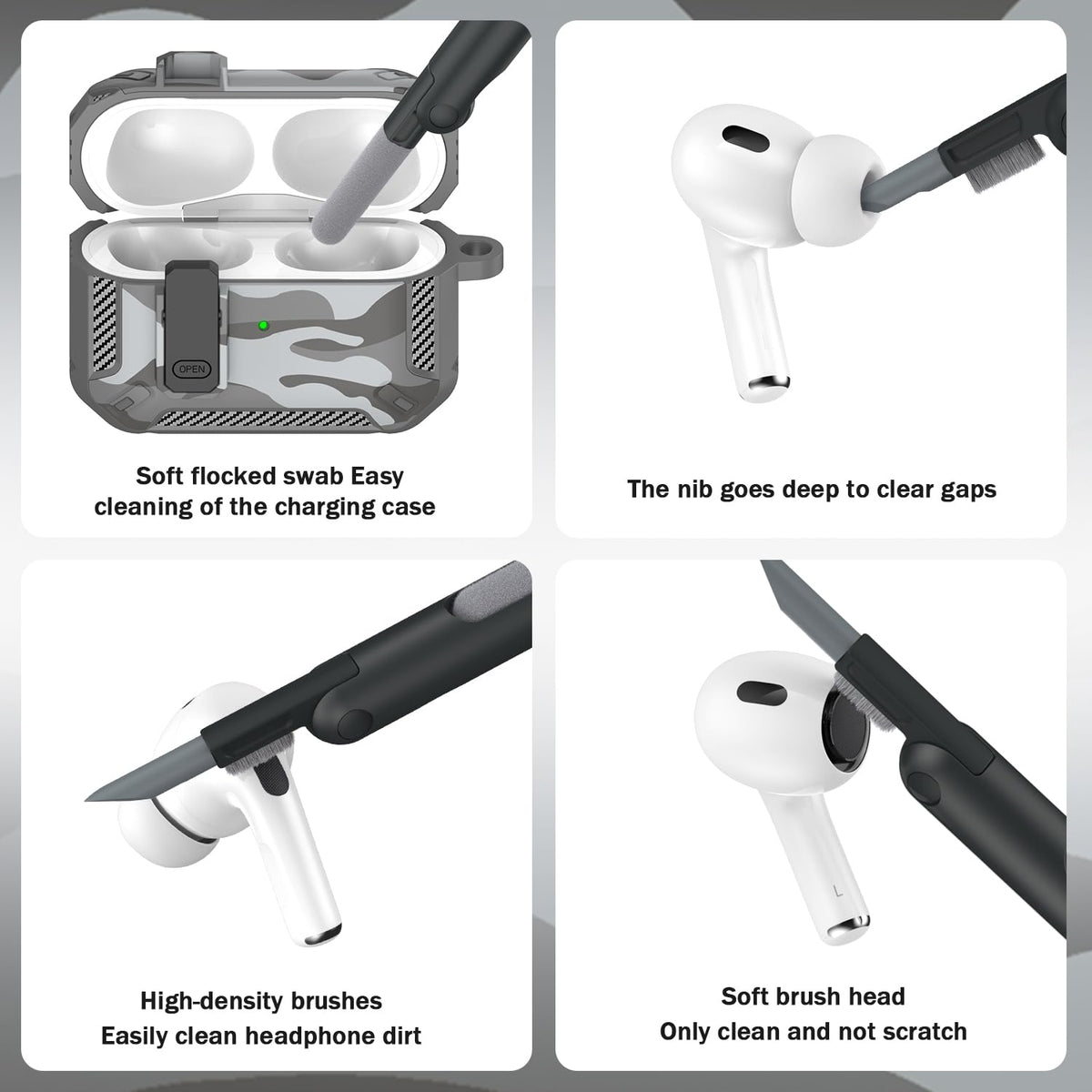 RFUNGUANGO full protection TPU shell resists fingerprints and bumps