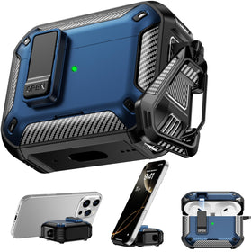 RFUNGUANGO AirPods Pro 2 case blue; front view protects against scratches