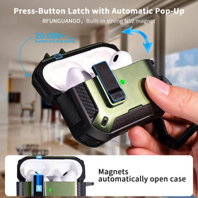 RFUNGUANGO AirPods Pro 2 case back with MagSafe compatibility and secure magnetic hold