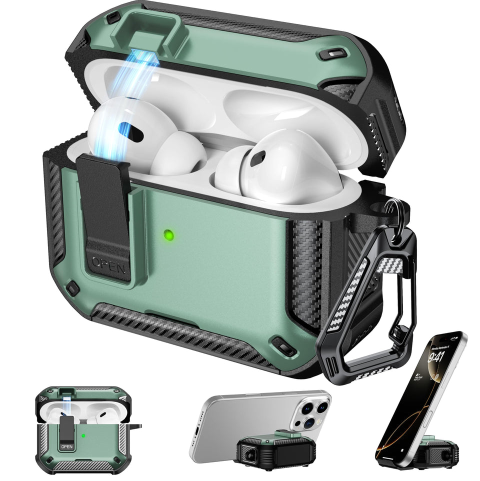 RFUNGUANGO AirPods Pro 2 case with phone holder enables hands-free viewing