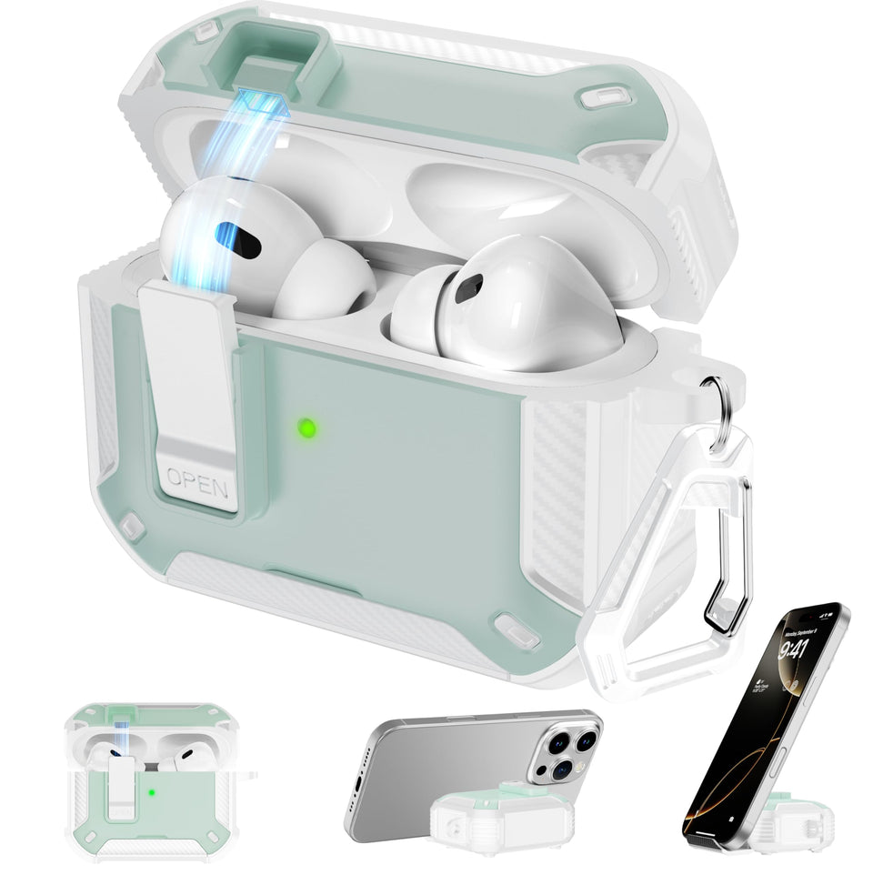 RFUNGUANGO AirPods Pro 2 case with phone holder for hands-free use