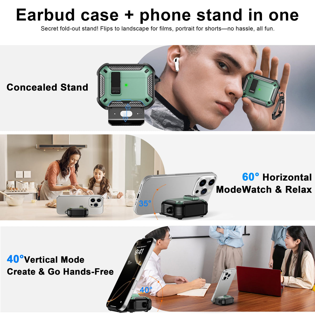 RFUNGUANGO AirPods Pro 2 case security lock ensuring secure closure during travel