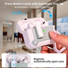 RFUNGUANGO AirPods Pro 2 case white mint color adds stylish protection