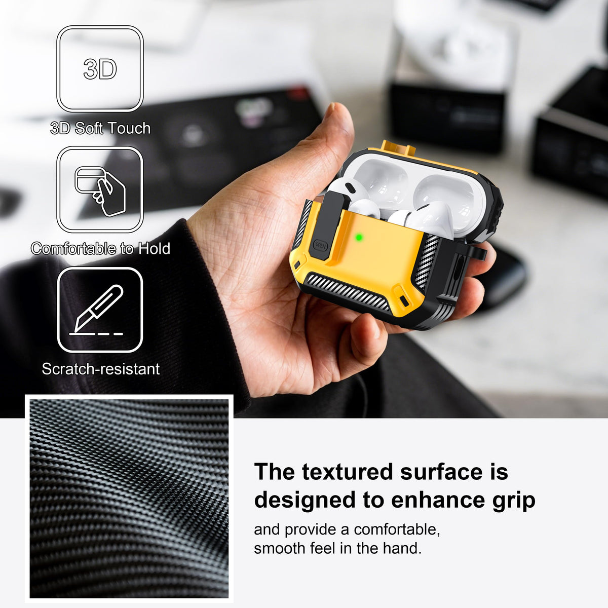 RFUNGUANGO AirPods Pro 2 cleaning kit inside view keeps holes clean.