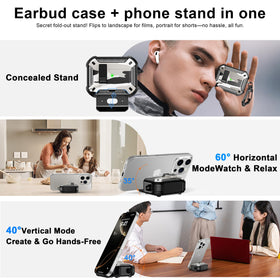 RFUNGUANGO AirPods Pro 3 case with carabiner clip for on-the-go carry.