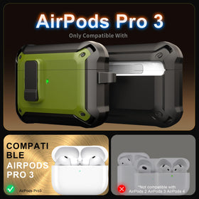 RFUNGUANGO AirPods Pro 3 case top lid open showing auto pop-up mechanism.