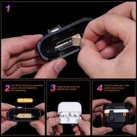 RFUNGUANGO AirPods Pro 3 Case rugged hard TPU shell resists scratches.